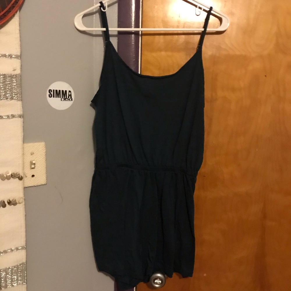 Hunter Green Cotton Romper